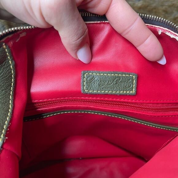 Vintage 1970 Dooney & Bourke Sophie Florentine Leather Block Hobo Shoulder - Picture 11 of 15